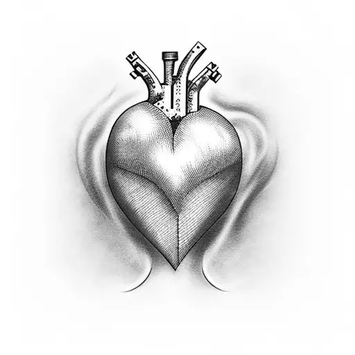 heart and tears mixed tattoo design idea