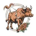 angus beef cattle   tattoo design idea