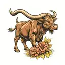 angus beef cattle   tattoo design idea