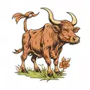 angus beef cattle   tattoo design idea