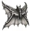 bat wing tattoo design idea