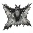 bat wing tattoo design idea