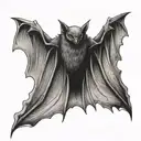 bat wing tattoo design idea