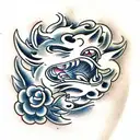 Foo Dog tattoo design idea