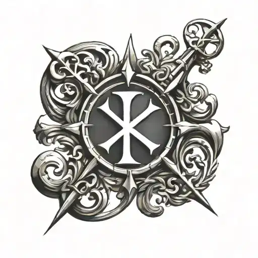 chi rho PX symbol elegant and symbol tattoo design idea