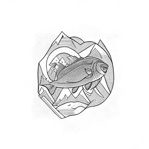 Orga, diving, swiss mountains, family tattoo design idea