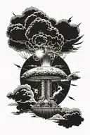nuclear explosion tattoo design idea