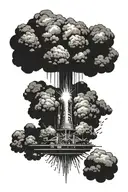 nuclear explosion tattoo design idea