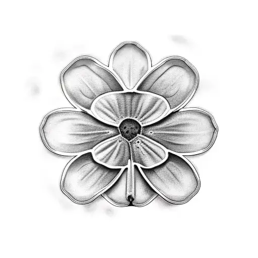 black 5 leafed clover tattoo design idea