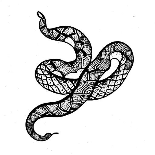 feminine snake floral henna  tattoo design idea