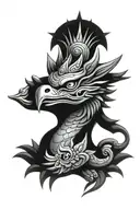 garuda old school tattoo design idea