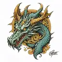 oroborus dragon tattoo design idea