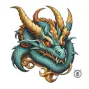 oroborus dragon tattoo design idea