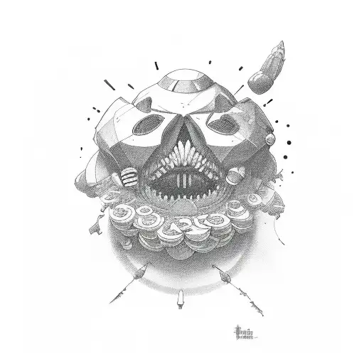 Happy on the outside, overthinking on the inside tattoo design idea
