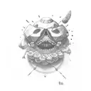 Happy on the outside, overthinking on the inside tattoo design idea