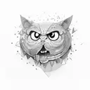 Happy on the outside, overthinking on the inside tattoo design idea