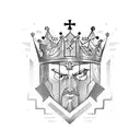 king queen castle chess lightning tattoo design idea