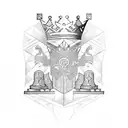 king queen castle chess lightning tattoo design idea
