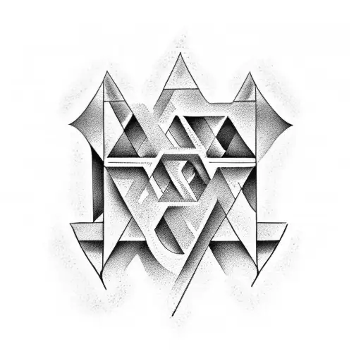number 10 Pythagoras  tattoo design idea