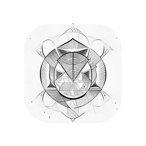 number 10 Pythagoras  tattoo design idea