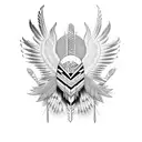 Phoenix in Native American style  tattoo design idea