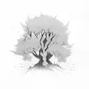 cherry tree tattoo design idea
