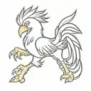 chocobo final fantasy tattoo design idea