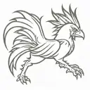 chocobo final fantasy tattoo design idea