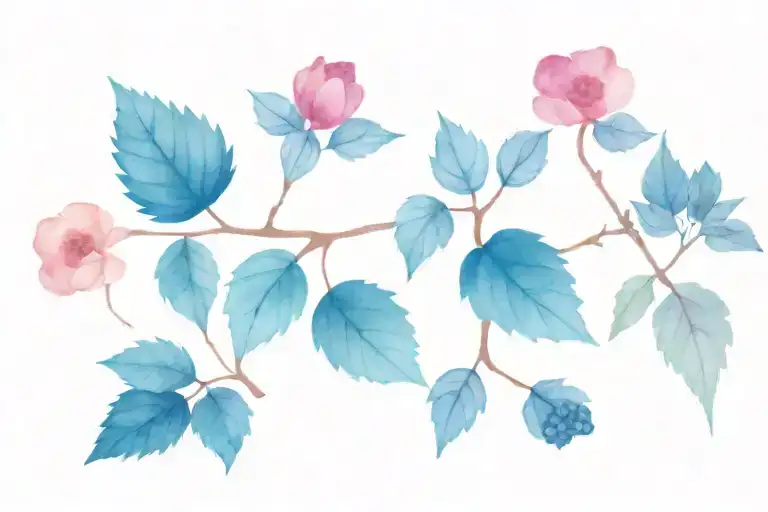 Pink raspberry, purple blackberry and blue blueberry. Small in size, lined up to represent the bisexual flag tattoo design idea