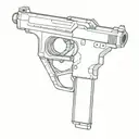 tranquilizer dart and the tranquilizer gun shooting tattoo design idea