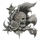 Hypocrite tattoo design idea