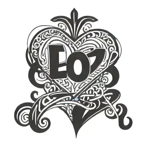 name "Alessandro" on heartbeat line lock intertwined tattoo design idea