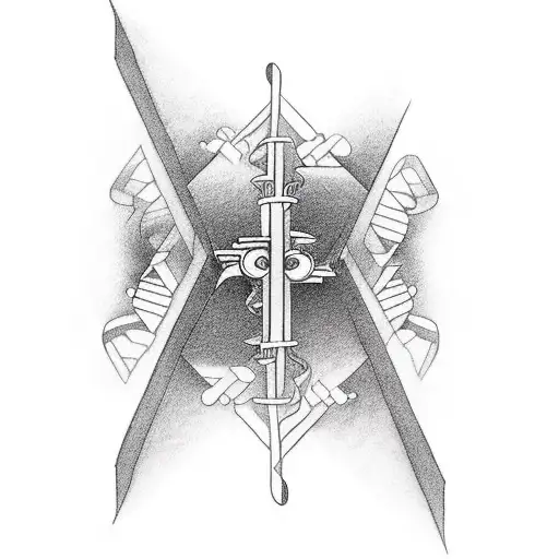 stairway to heaven musical notes tattoo design idea