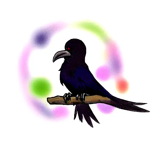Raven tattoo design idea