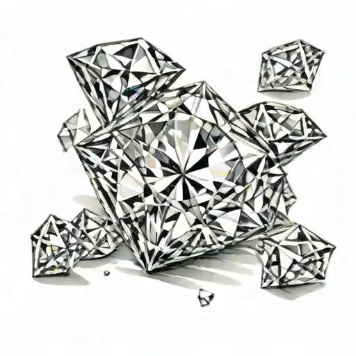 calm under pressure makes diamonds tattoo design idea