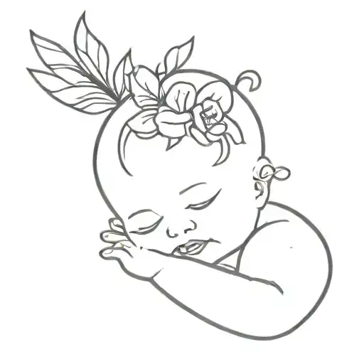 baby loss child tattoo design idea