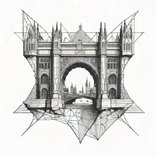 london bridge tattoo design idea