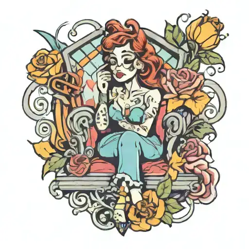 passed away nana tattoo design idea