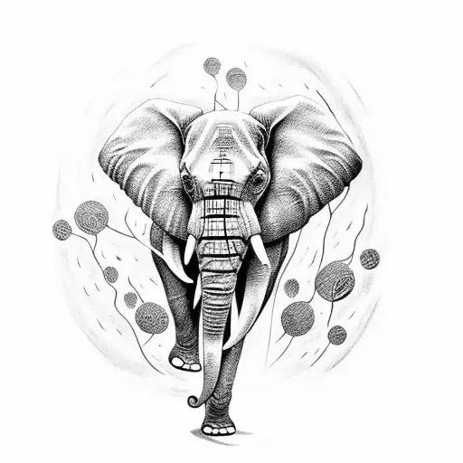 Elephant tattoo design idea