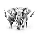 Elephant tattoo design idea