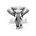 Elephant tattoo design idea