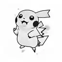 Pikachu as a zombie tattoo design idea
