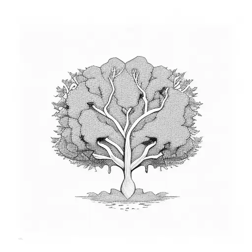 tree from heart tattoo design idea
