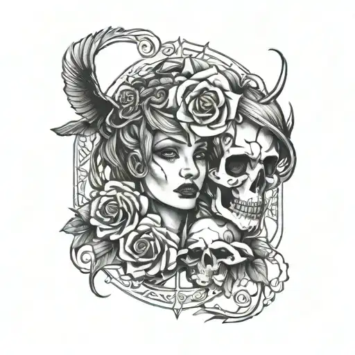 FAMILIA ANTE OMNIA VINCIT" wrapped tattoo design idea