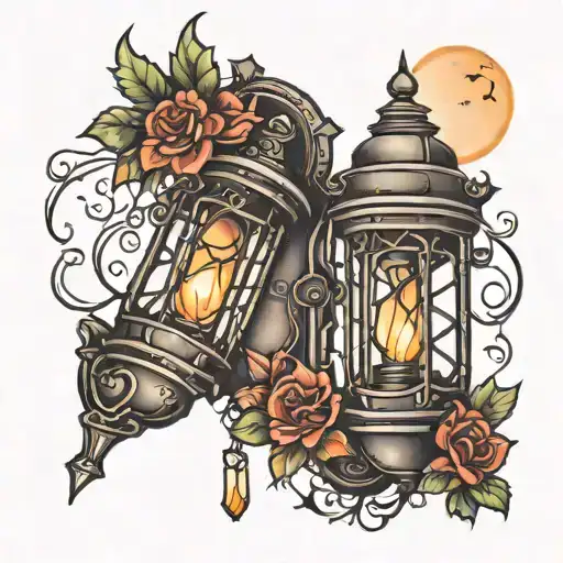 Exit light enter night tattoo design idea