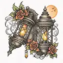 Exit light enter night tattoo design idea