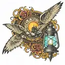 Exit light enter night tattoo design idea