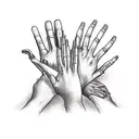 alien hand reaching down from space and human hand reaching up from earth almost touching finger tip tattoo design idea