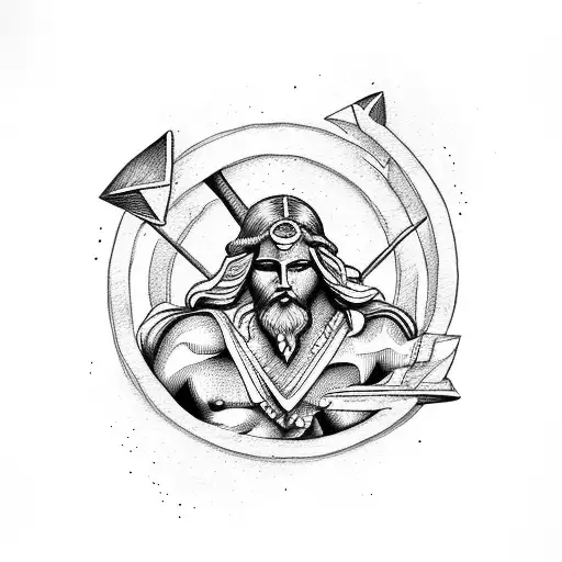 Greek God Atlas Carrying The World tattoo design idea