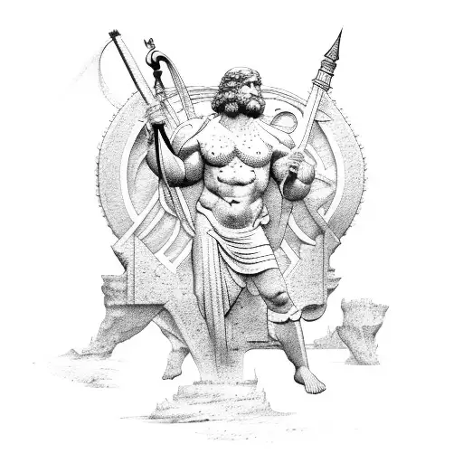 Greek God Atlas tattoo design idea